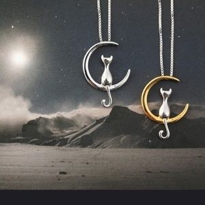 💟. Sterling Silver Kitty Necklace